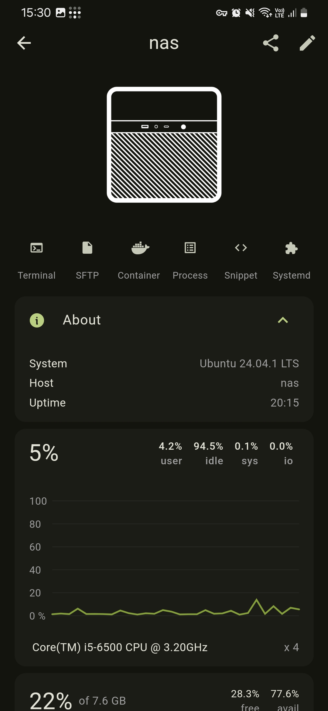 ServerBox dashboard