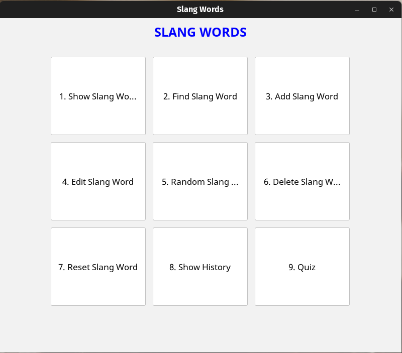 Slang Word Dictionary